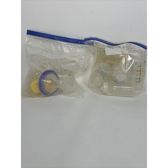 Medela & Other Breast Milk Storage Bottles Misc W Lids Suction Cups - Picture 1 of 4